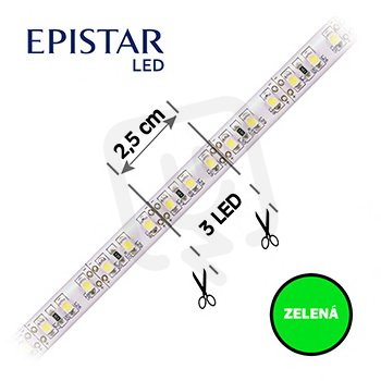 4730794-60 LED pásek 120LED/m,3528,IP20,zelená,12V,5m FKLP-12/3528/120-IP20-G