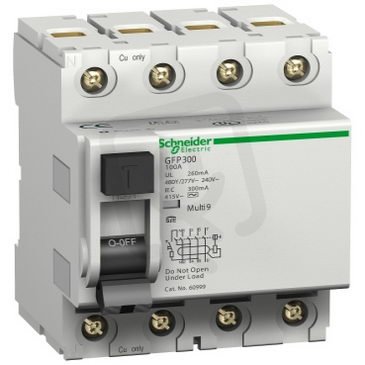 60991 GFP 4P 25A 300MA AC SIE 240 480V