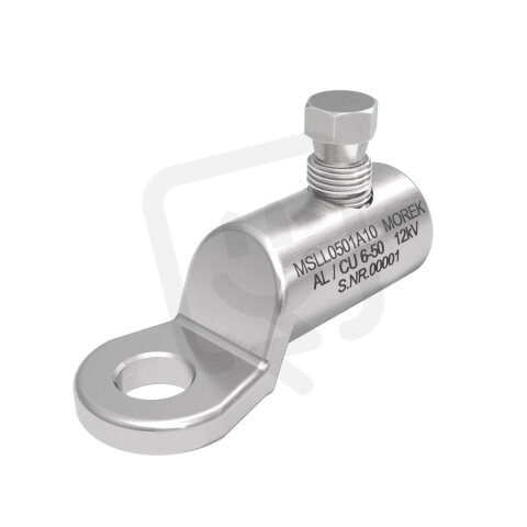 Kabelové oko MSLL50 Al/Cu 6-50mm2, M10, 1x Al šroub, 12 kV MOREK MSLL0501A10