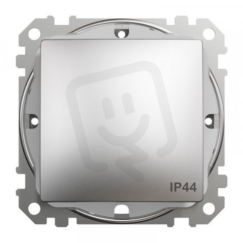 Sedna D/E Spínač jednopólový ř.1 IP44, Leštěný Hliník SCHNEIDER SDD270101