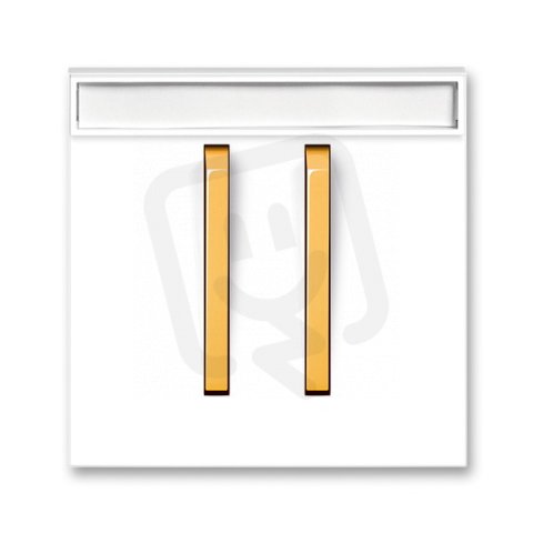 Kryt vypínače 2 páčky s popis polem 3559M-A00615 43 bílá/ledová oranžová Neo ABB