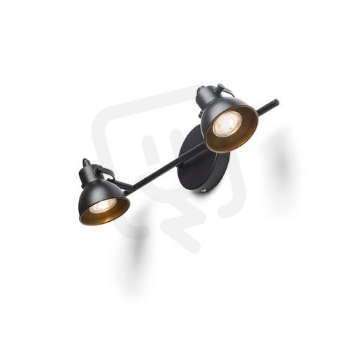 ROSITA II nástěnná černá/zlatá 230V LED GU10 2x9W RENDL R12510