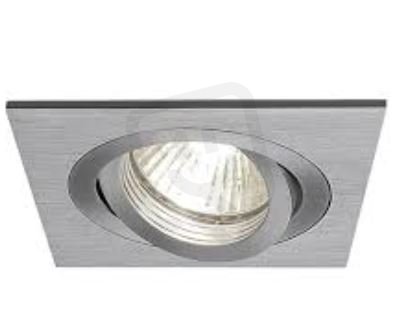 NEW TRIA I downlight ctvercova cesany hlinik 230V GU10 50W SLV 111726