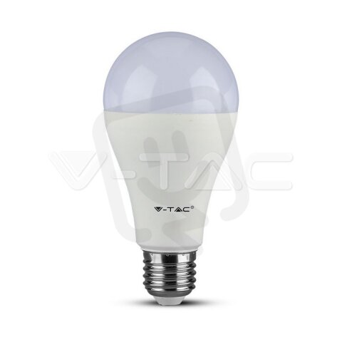 LED žárovka V-TAC 17W E27 A65 Plastic Natural White VT-217