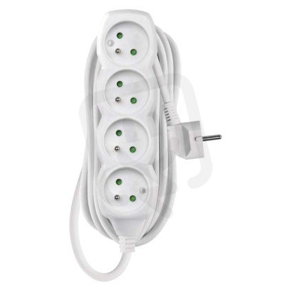 Prodlužovací kabel 5 m 4 zásuvky bílý PVC 1,5mm2 EMOS P0415R