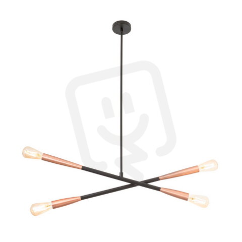 HAVANA SU 4X40W E27 BLACK/RED COPPER
