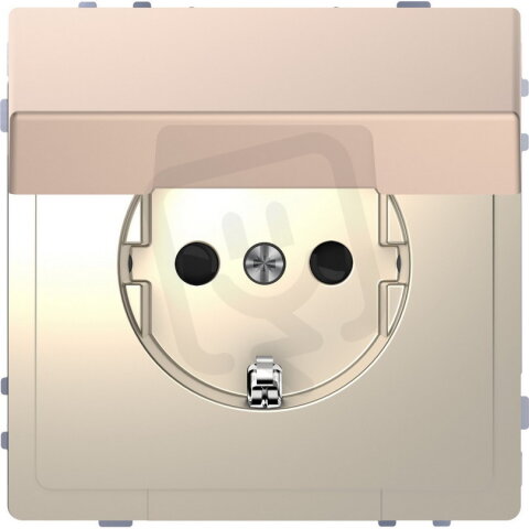 Zásuvka Merten D-Life 250V/16A SCHUKO IP20 kov Brushed Gold MTN2310-6051