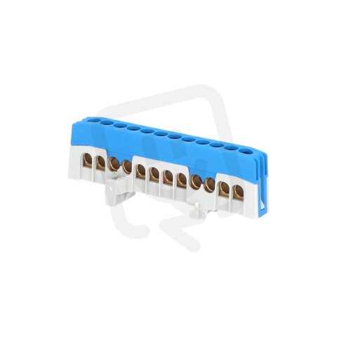 Můstek N 12-F2 (svorkovnice 12x16mm2) krytý IP20 modrý 63A na DIN 1001280