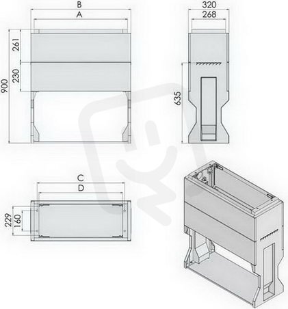 Podstavec KVR-P 0, pro KVR 0 a KVR 01 ETI 001601611