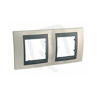 Unica Top Krycí rámeček dvojnásobný Opal Titanium/Grafit SCHNEIDER MGU66.004.295