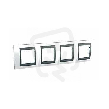 Unica Top Krycí rámeček čtyřnásobný, White/Grafit SCHNEIDER MGU66.008.292