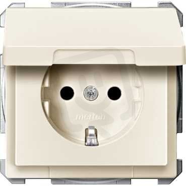 Schneider MTN2310-4044 Zásuvka 250V/16A s bočními zemnícími kontakty,s víčkem