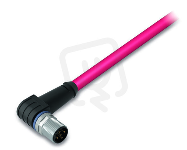 Kabel sercos Zástrčka M12D  úhlová 4pól. červená WAGO 756-1602/060-020