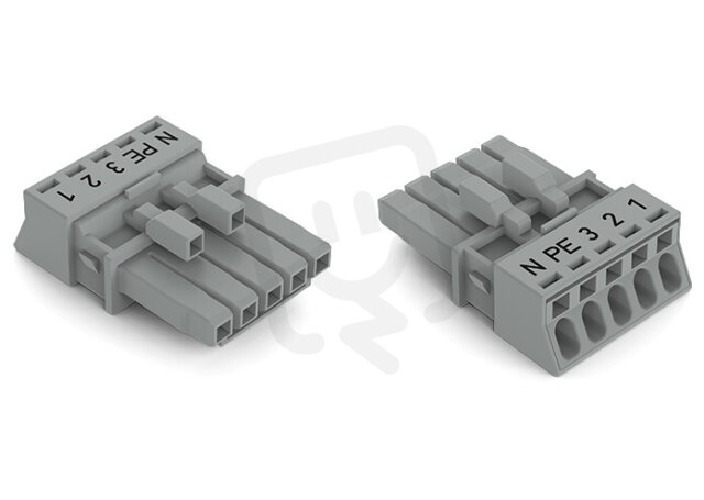 Zdířka 5pól. Kód. B šedá WAGO 890-245/062-000