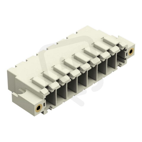 Konektor s pájecími piny THT pájecí kontakt 1,0x1,2 mm úhlové světle šedá 8pól.