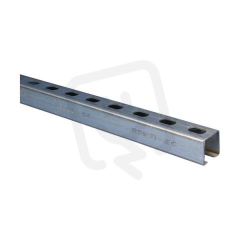 C-profil Typ E4, perforovaný, 3 000mm x 38 mm x 15,5 mm x 2 mm