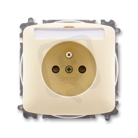 ABB TANGO Zásuvka s ochr. kolíkem s clonkami slonová kost 5519A-A02352 C