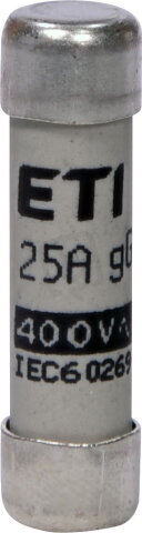 Válcová pojistka CH8 gG 25A/400V ETI 002651010