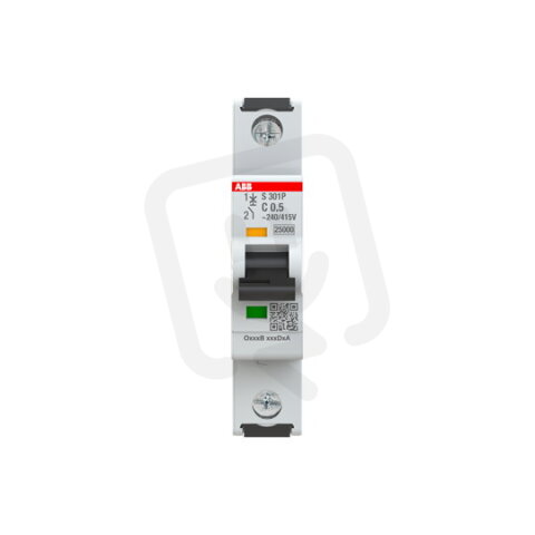 S301P-C0,5 1 fázový jistič 0.5 A char. C 25kA ABB 2CDS381001R0984
