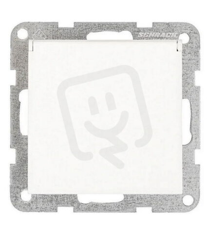 SCHUKO s bezpečnostní clonkou a klapkou, bílá SCHRACK EV101305--