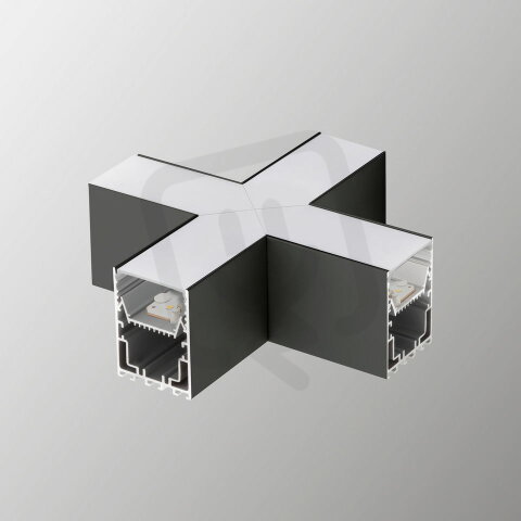 PRF080 X-shape AL. CONNECTOR with DIFFUS