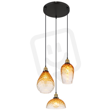 Závěsné svítidlo SALVY černá 3x60W E27 IP20 GLOBO 15786-3H1