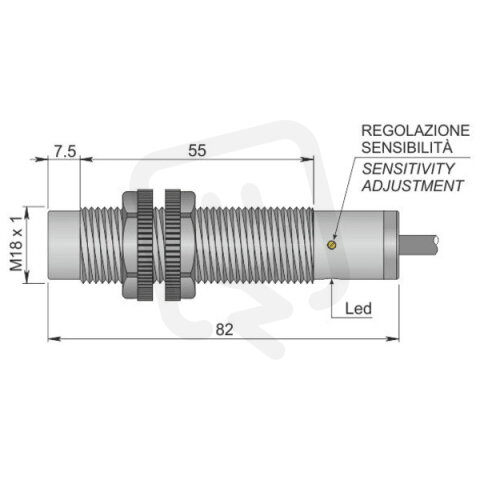 Kapacitní senzor d18 mm - Atex prach AECO SC18SP-AE10 NC AD3