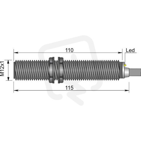 Magnetický senzor pro válce - Hallova sonda AECO SHC/P-12L PNP NO LC10