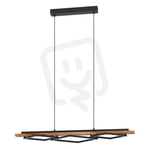 Závěsné svítidlo BOYAL LED 42W IP20 černá/dřevo EGLO 901933