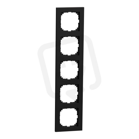 Rámeček Merten M-Pure, pětinásobný, černá matná, plast SCHNEIDER MEG4050-3603