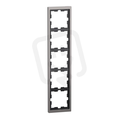 Krycí rámeček, Merten D-Life kov, pětinásobný, nikl, kov SCHNEIDER MEG4050-6550