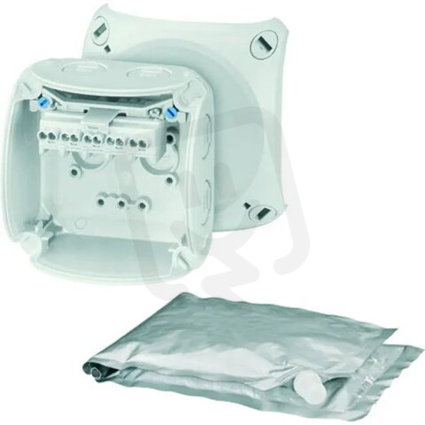 Kabelova rozvodka 1,5-2,5 mm2, 3f, 4 mm2 1f, 5pol., šedá HENSEL WP 0202 G