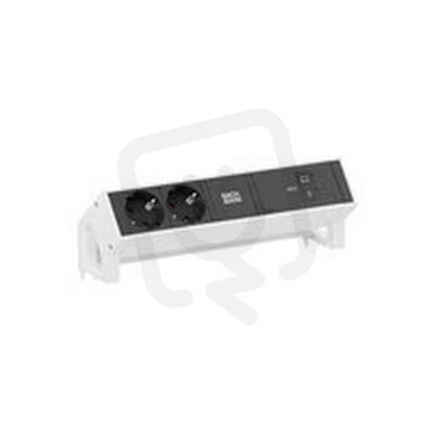 DESK2 2xCEE7/3 1xUSB C/C 100W 0,2m RAL90