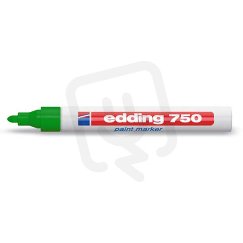 Permanentní pero, lakový popisovač s kulatým hrotem 2-4mm EDDING 750 zelená