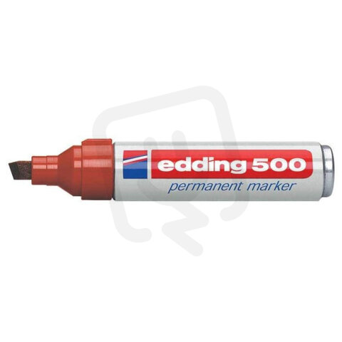 Permanentní pero se seříznutým hrotem 2-7mm/barva rudá EDDING 500
