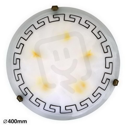Etrusco E27 2x 60W IP20 rýžový kámen sklo/hnědá/bronz úchyt RABALUX 7649