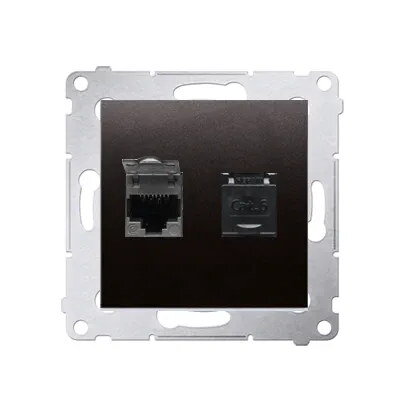 D62.01/48 Dvojitá počítačová zásuvka RJ4