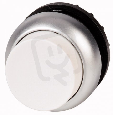 Eaton M22-DH-W Ovládací hlavice, zvýšené tlačítko, bez aret, kroužek titan, bílá