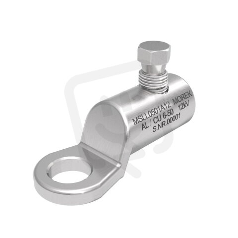 Kabelové oko MSLL50 Al/Cu 6-50mm2, M12, 1x Al šroub, 12 kV MOREK MSLL0501A12