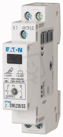 Eaton 276306 Vypínač se světelnou signal. LED, 2zap kontakty Z-SWL230/SS
