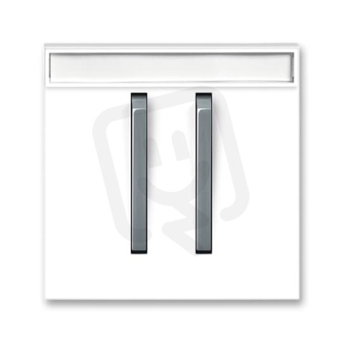 Kryt vypínače 2 páčky s popis polem 3559M-A00615 44 bílá/ledová šedá Neo ABB