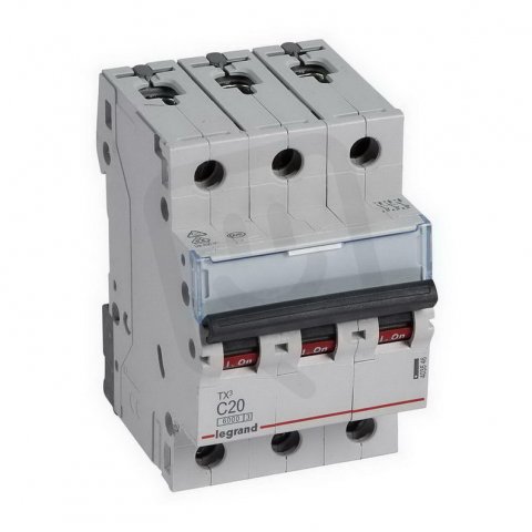 TX3 JISTIČ, 3 PÓLOVÝ, CHAR. C, 20A 6000A LEGRAND 403546