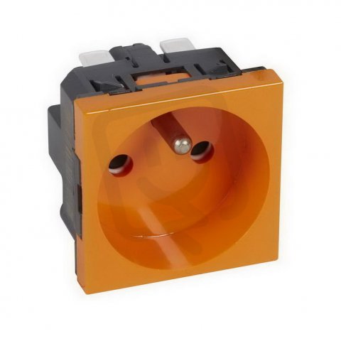 MOSAIC ZÁSUVKA 2P+T 2MODULOVÝ ORANŽOVÁ LEGRAND 077147