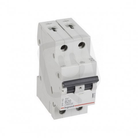 RX3 JISTIČ, 2 PÓLOVÝ, CHAR. B, 20A 6000A LEGRAND 419159