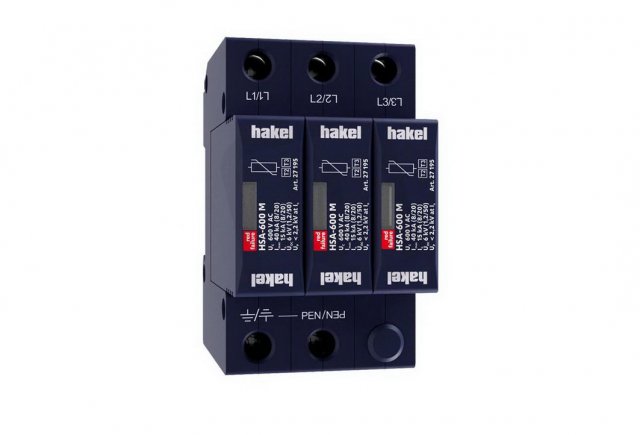 Svodič rázového přepětí HSA-600/3+0 M SPD typ 2+3 HAKEL 27553