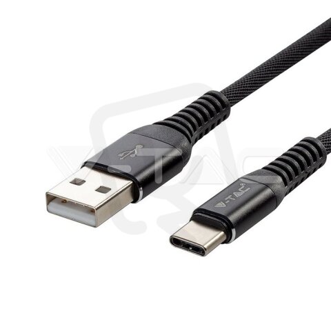 1 M Type C USB Cable Black Diamond Series VT-5362 V-TAC SKU8632