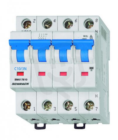 Instalační jistič 6 kA, C 2A, 3+N SCHRACK BM617802--