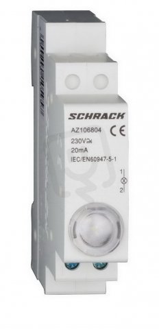 Instalační LED signálka AMPARO, bílá, 230 V AC/DC SCHRACK AZ106804--