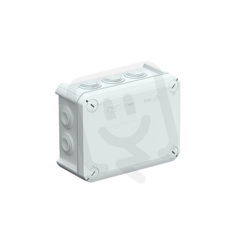 OBO T 100 Odbočná hranatá krabice s vývody 150x116x67 světle šedá