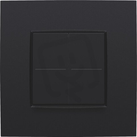 Niko bezdrátový tlačítkový stmívač pro Hue systém Intense matt black vč. rámečku